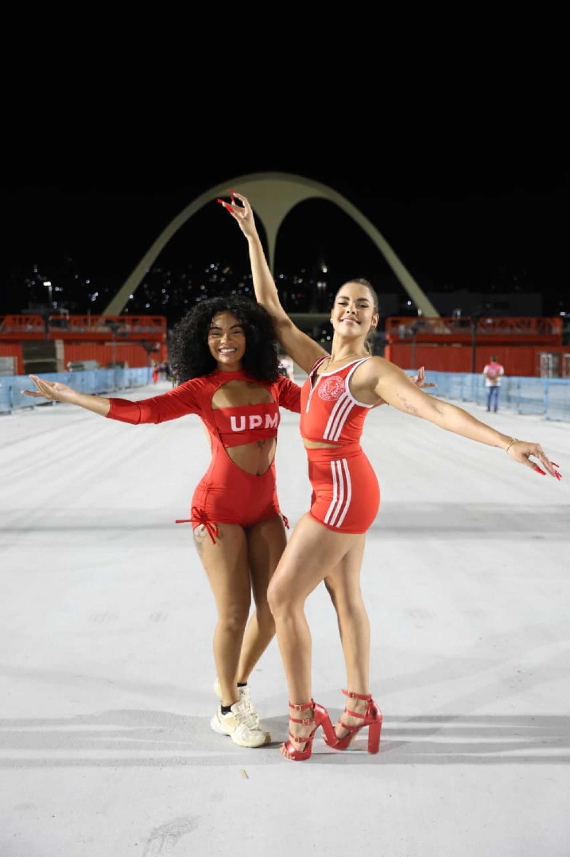 Dedê Marinho e Teresa Rachel ensaiam na Sapucaí - Daniel Pinheiro / CM Digital / Divulgação