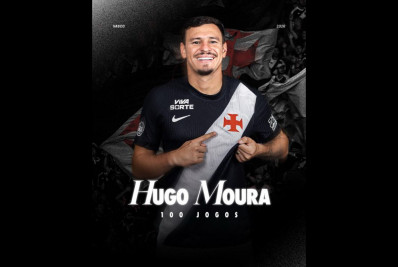 Hugo Moura comemora marca de 100 jogos pelo Vasco: 'Prazer enorme'