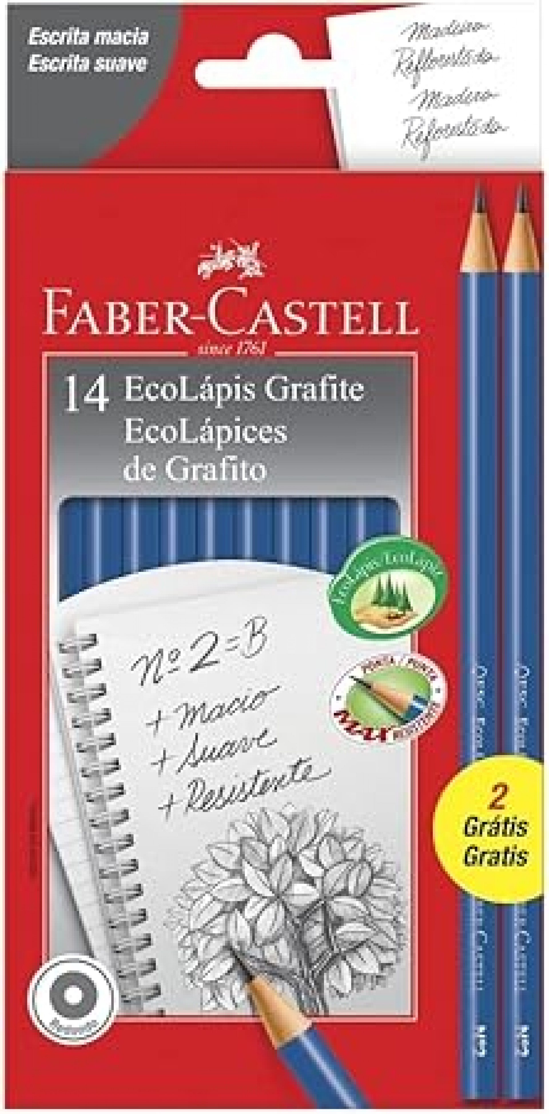 Kit de lápis da Faber-Castell, com 14 unidades, por R$ 10,60 - Reprodução
