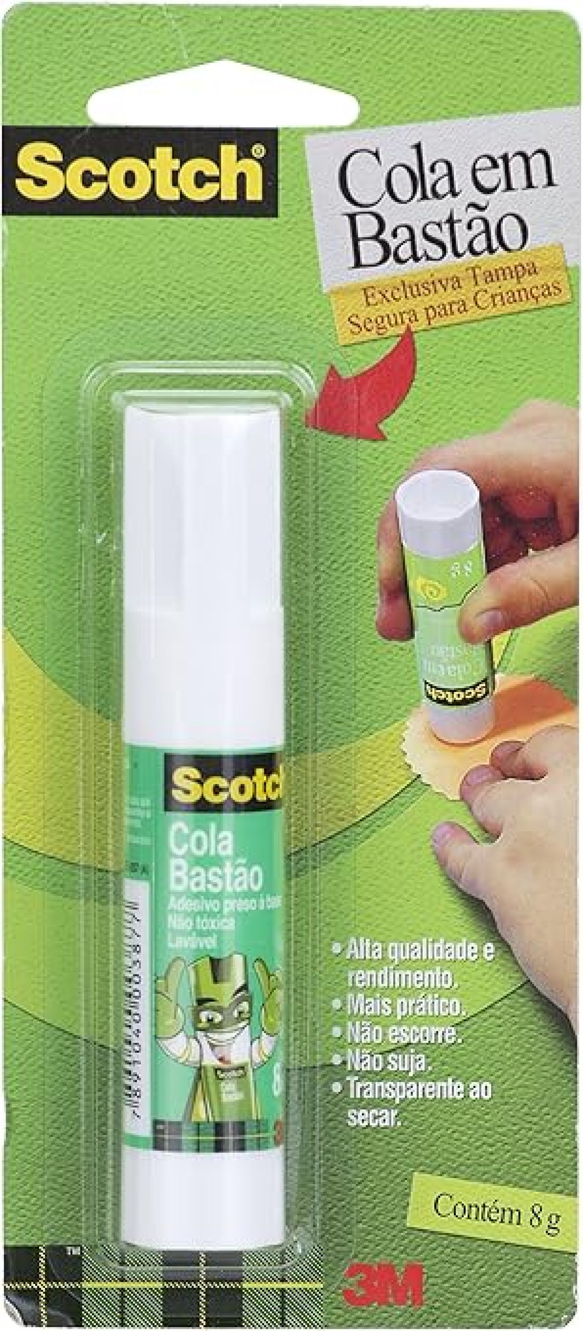 Cola em bastão branca, da 3M, por apenas R$ 3,89 - Reprodução