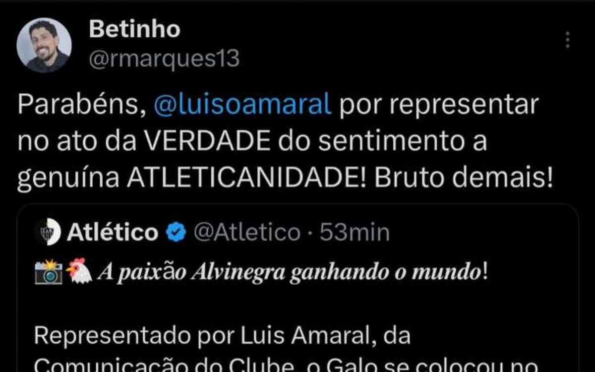 Betinho Marques – A atleticanidade &eacute; viva, pulsa e se renova, &eacute; como um quadro em movimento