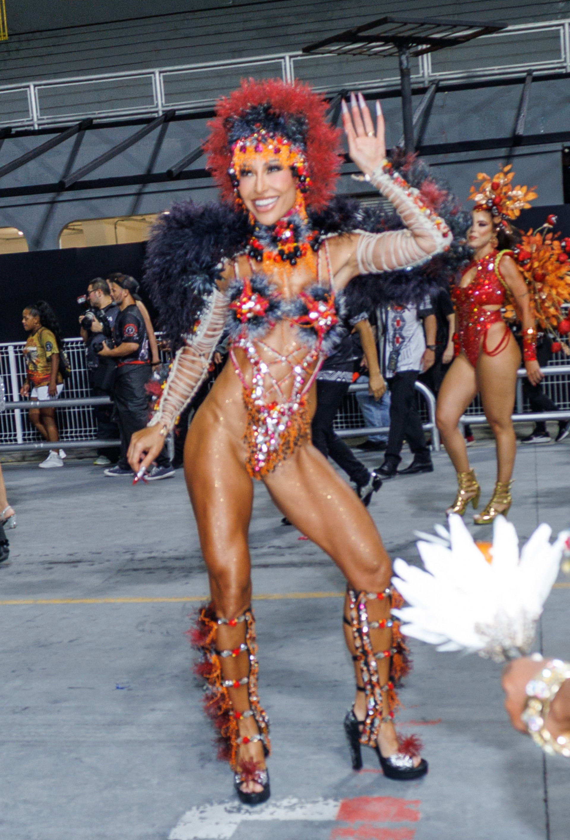 Sabrina Sato durante ensaio da Gaviões da Fiel, em São Paulo - Clayton Felizardo / Brazilnews