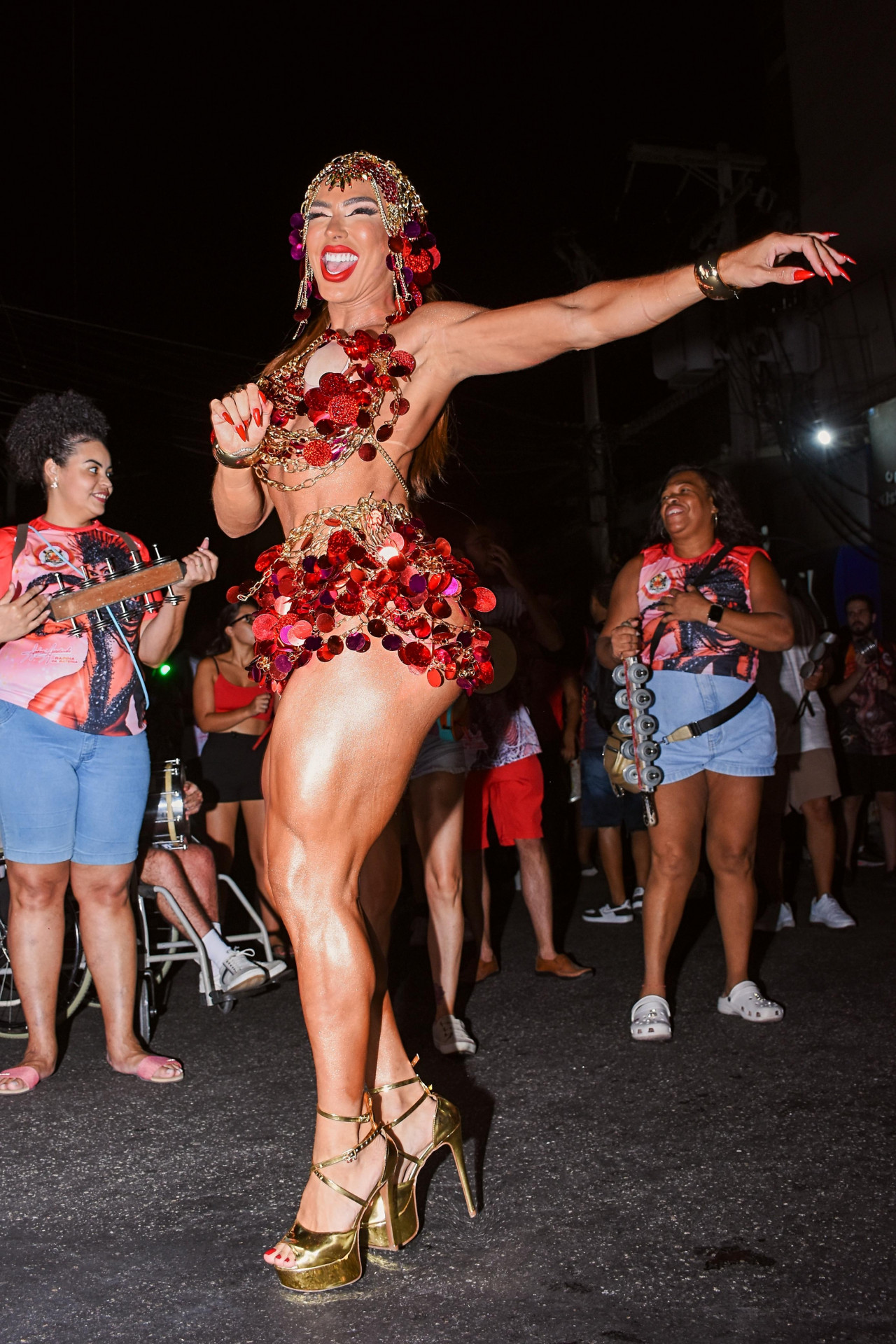 Andrea de Andrade durante ensaio da Porto da Pedra -  Carlos Vinicius / Divulgação