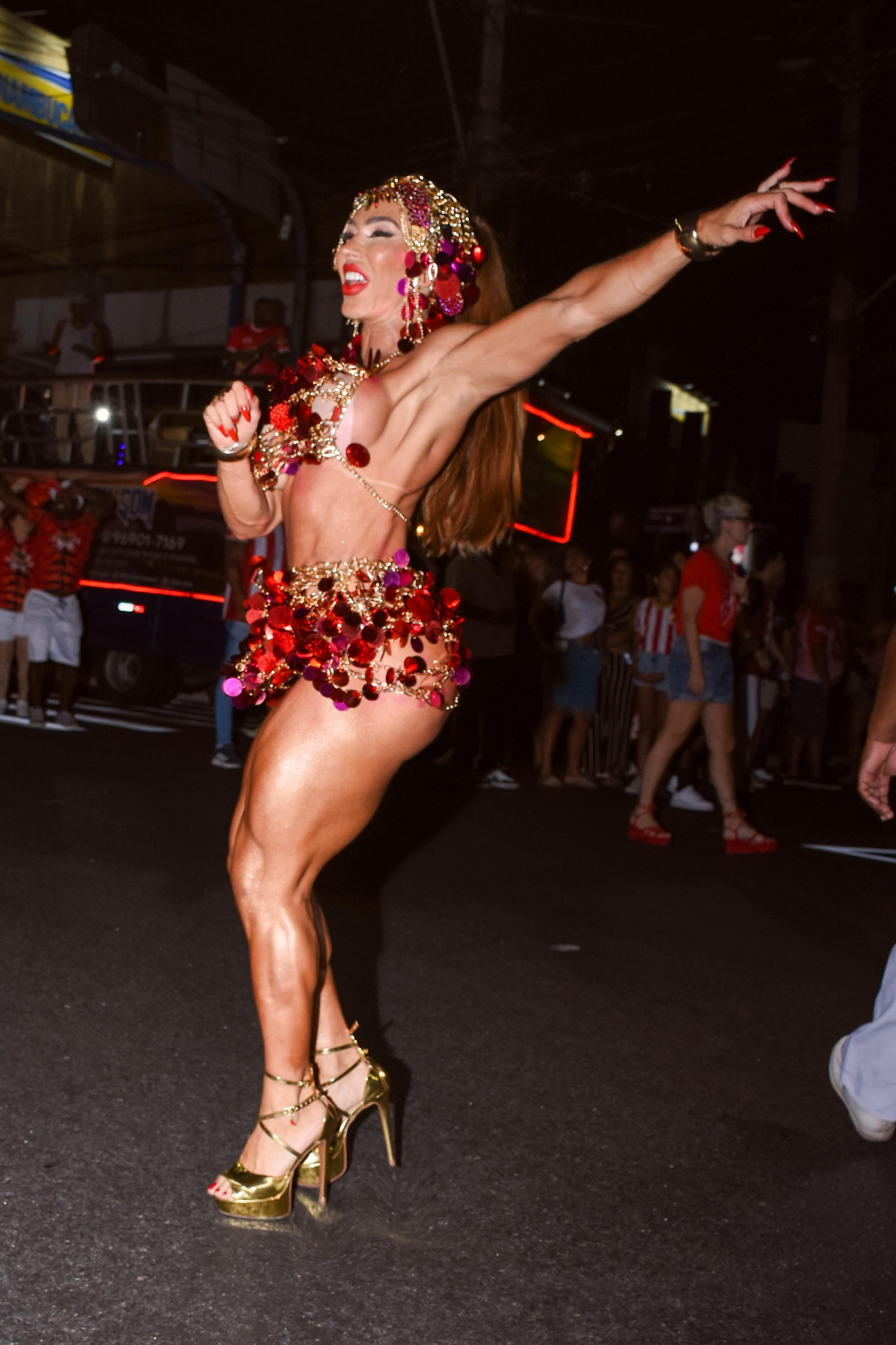 Andrea de Andrade durante ensaio da Porto da Pedra -  Carlos Vinicius / Divulgação