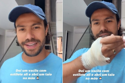 Mariano corta mão com estilete e leva pontos: 'Vacilo'