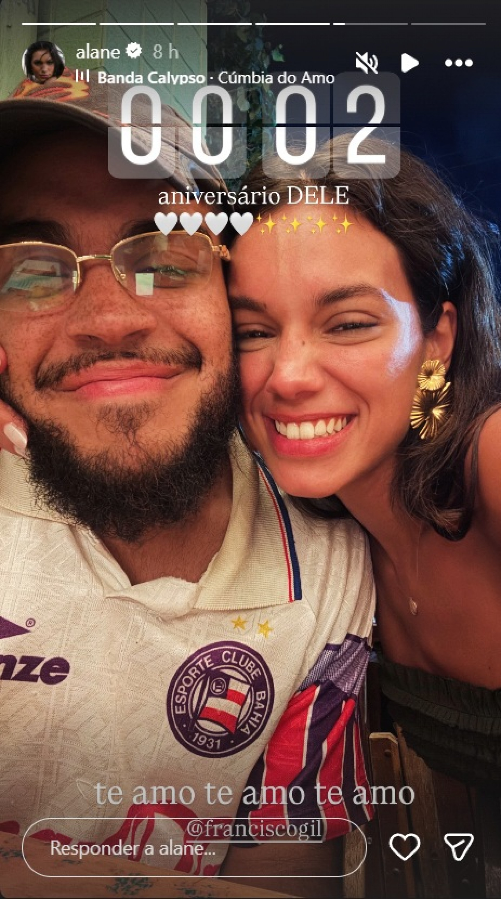Francisco Gil e Alane - Reprodução / Instagram