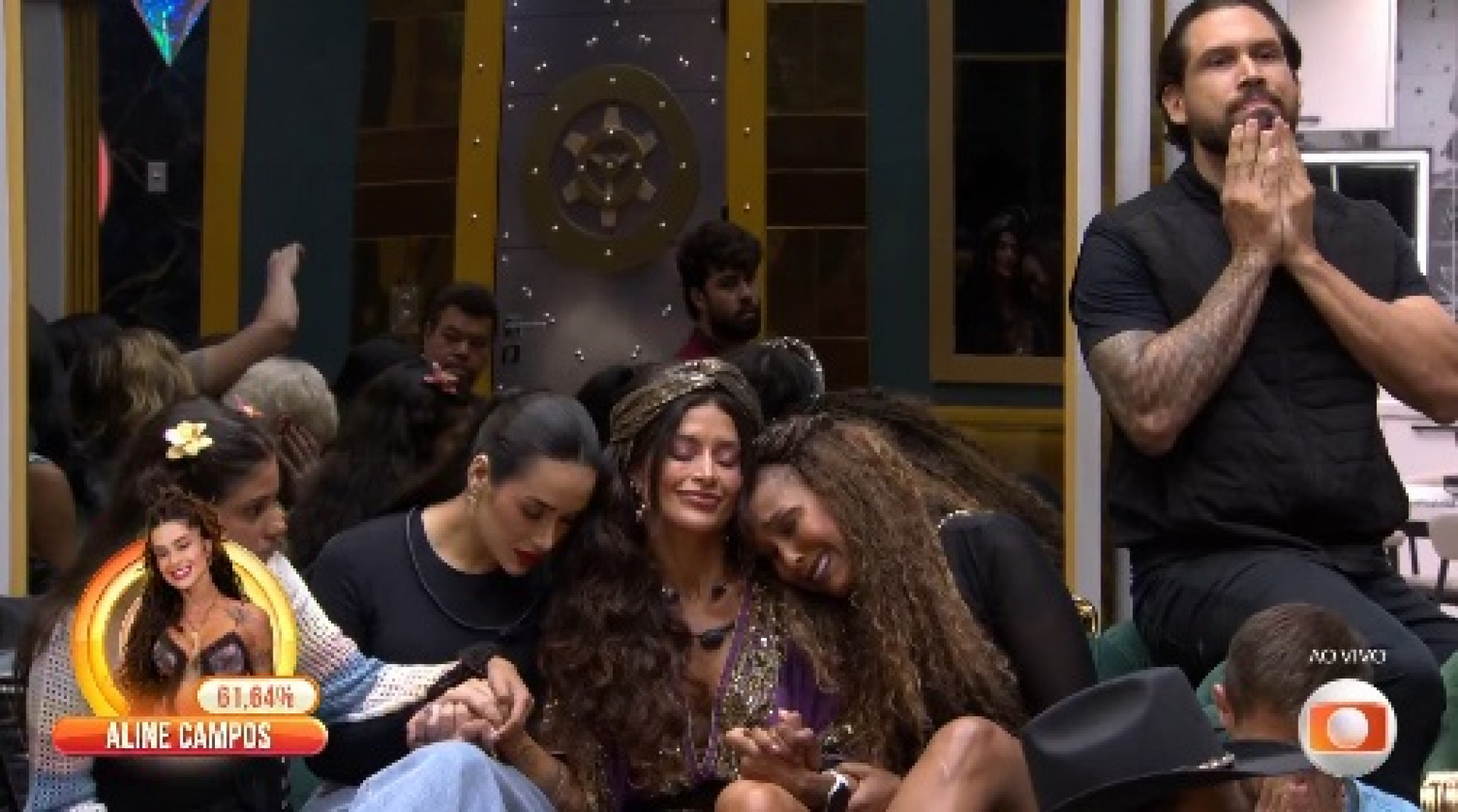 Aline Campos recebeu 61,64% dos votos para deixar o reality show  - Reprodução de Vídeo/Globo