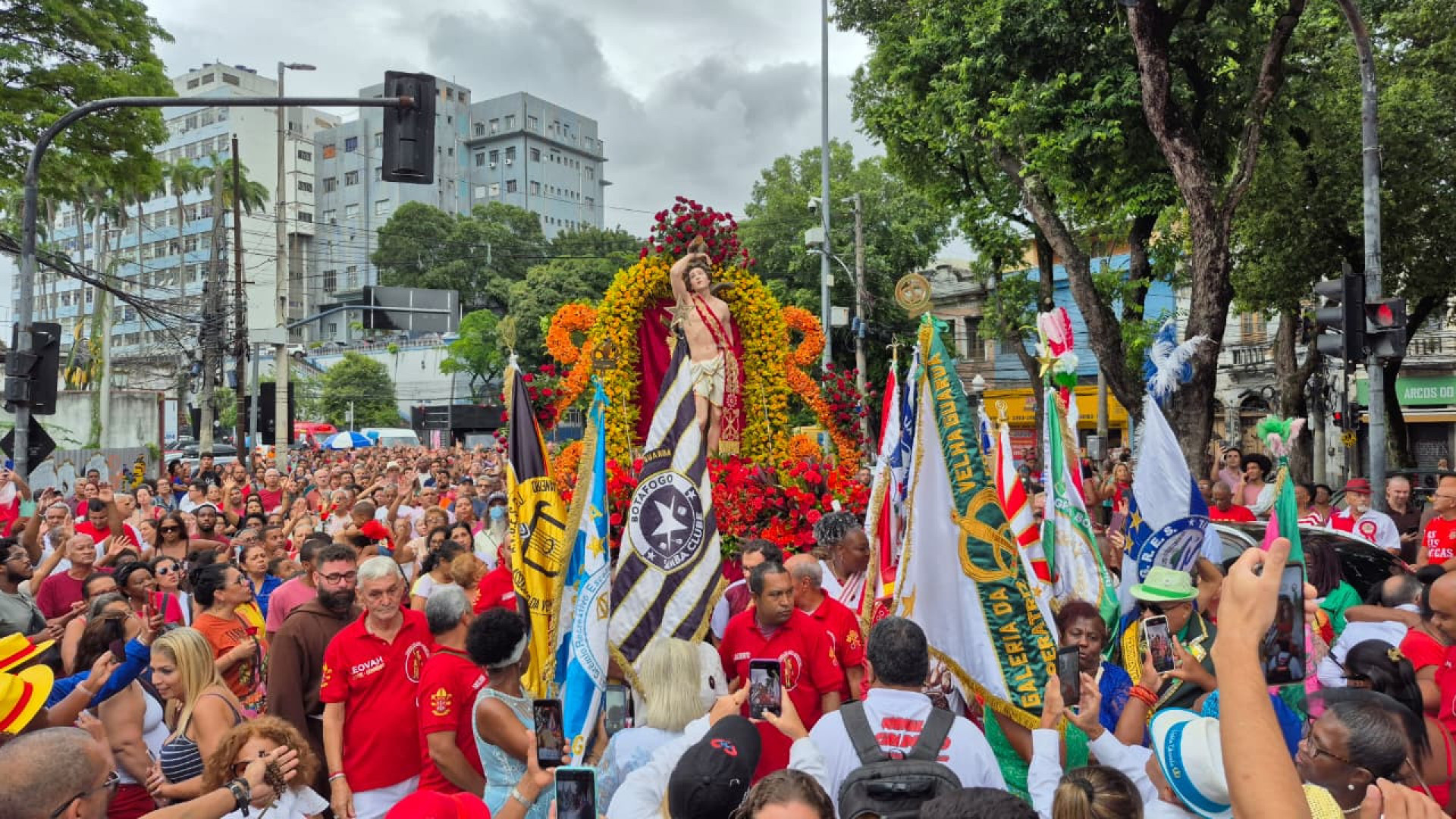 Procissão levou a imagem de São Sebastião à Catedral Metropolitana - Divulgação / Arquidiocese do Rio