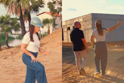 Ivete Sangalo visita obra de mansão à beira do Rio São Francisco