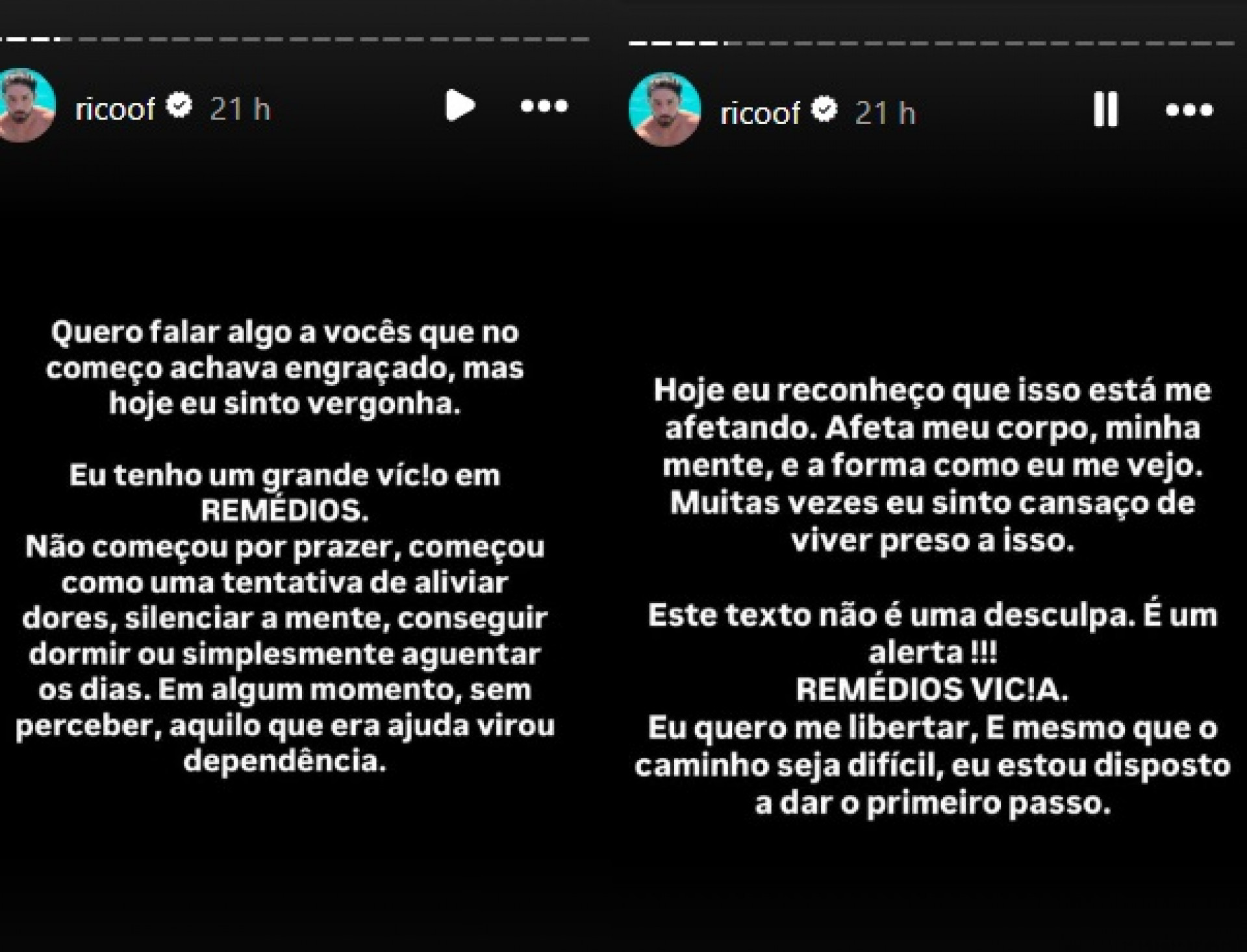 Rico Melquiades fala sobre vídeo em remédios - Reprodução do Instagram