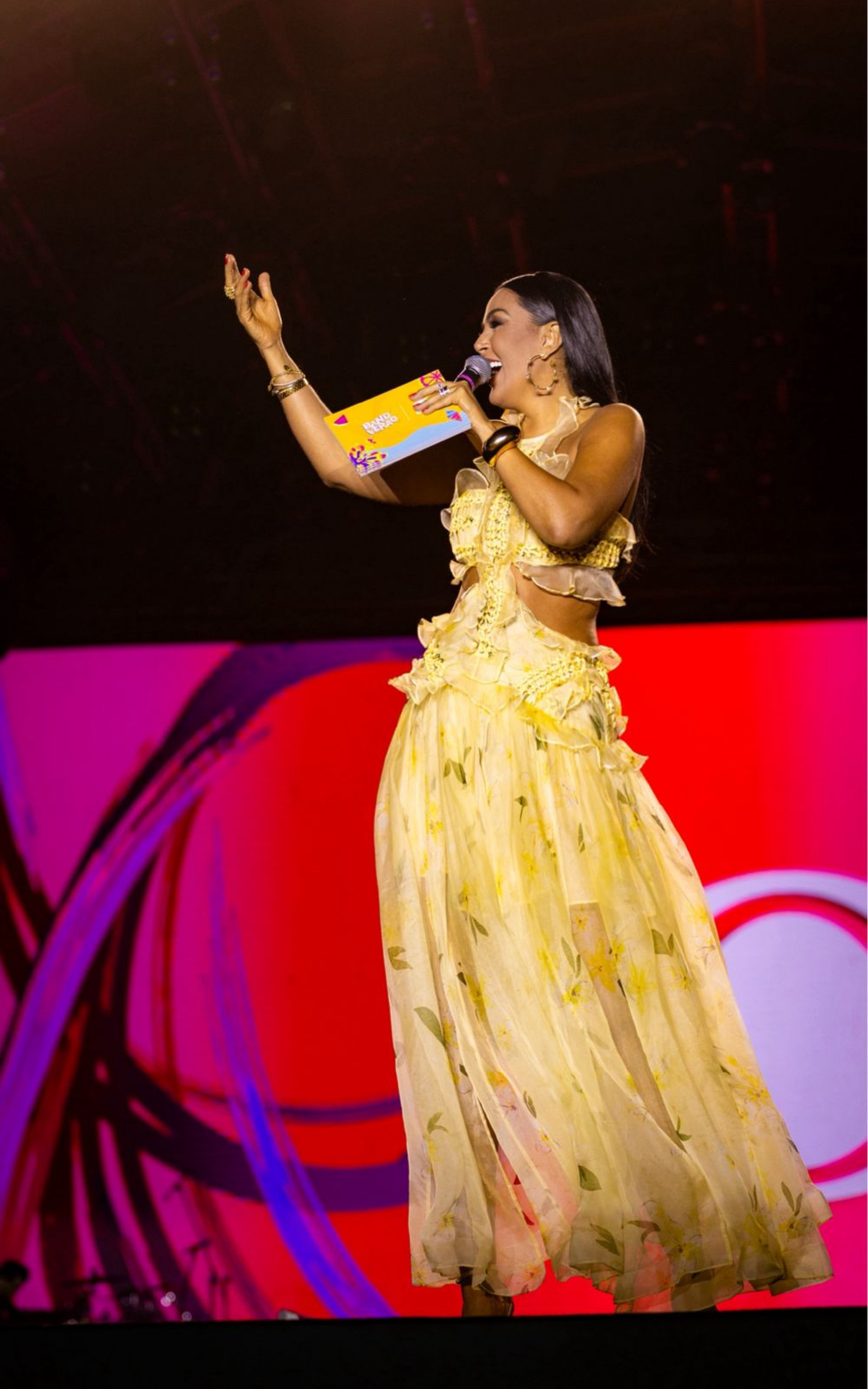 Gard&ecirc;nia Cavalcanti durante o Band Ver&atilde;o - Divulga&ccedil;&atilde;o