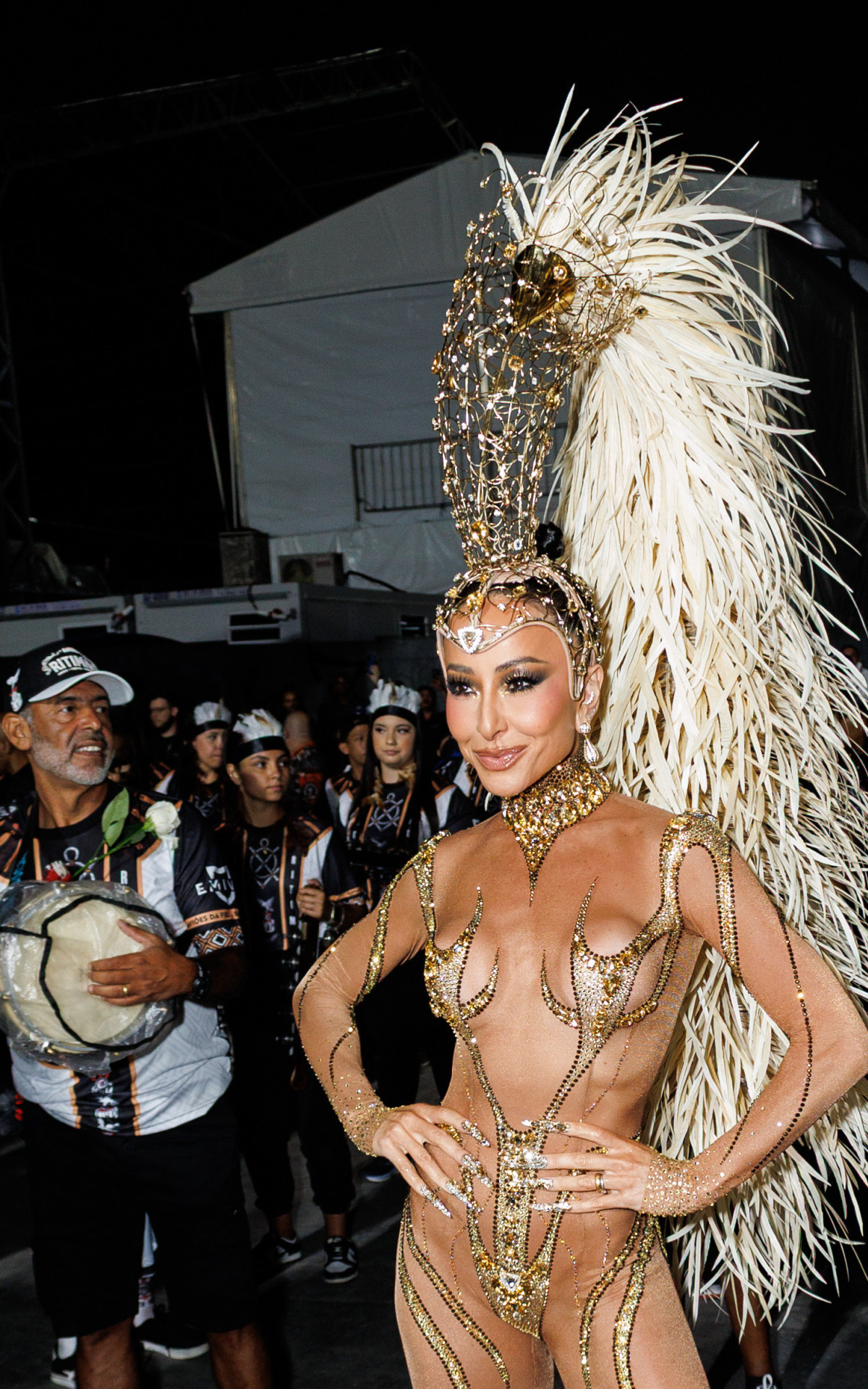 Sabrina Sato participa de ensaio técnico da Gaviões da Fiel