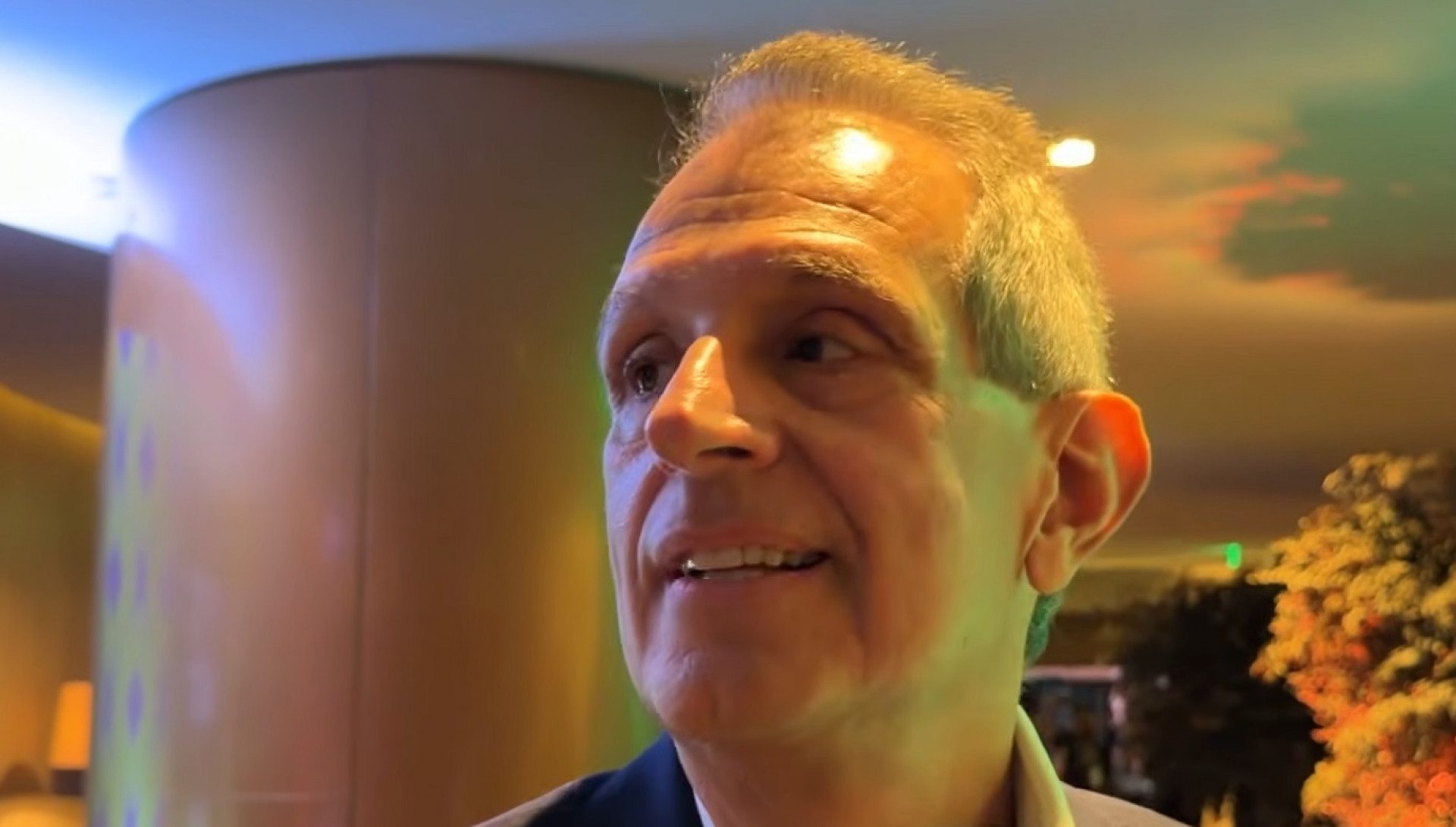 Luiz Eduardo Baptista, o Bap, presidente do Flamengo, em evento neste domingo (25) - Reprodução / TNT Sports