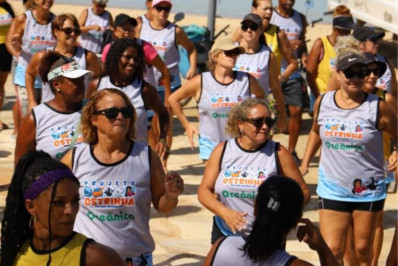 Praia vira espaço de movimento e convivência com novo Projeto Ostrinha