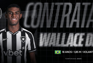 Botafogo anuncia a contratação de Wallace Davi, ex-volante do Fluminense