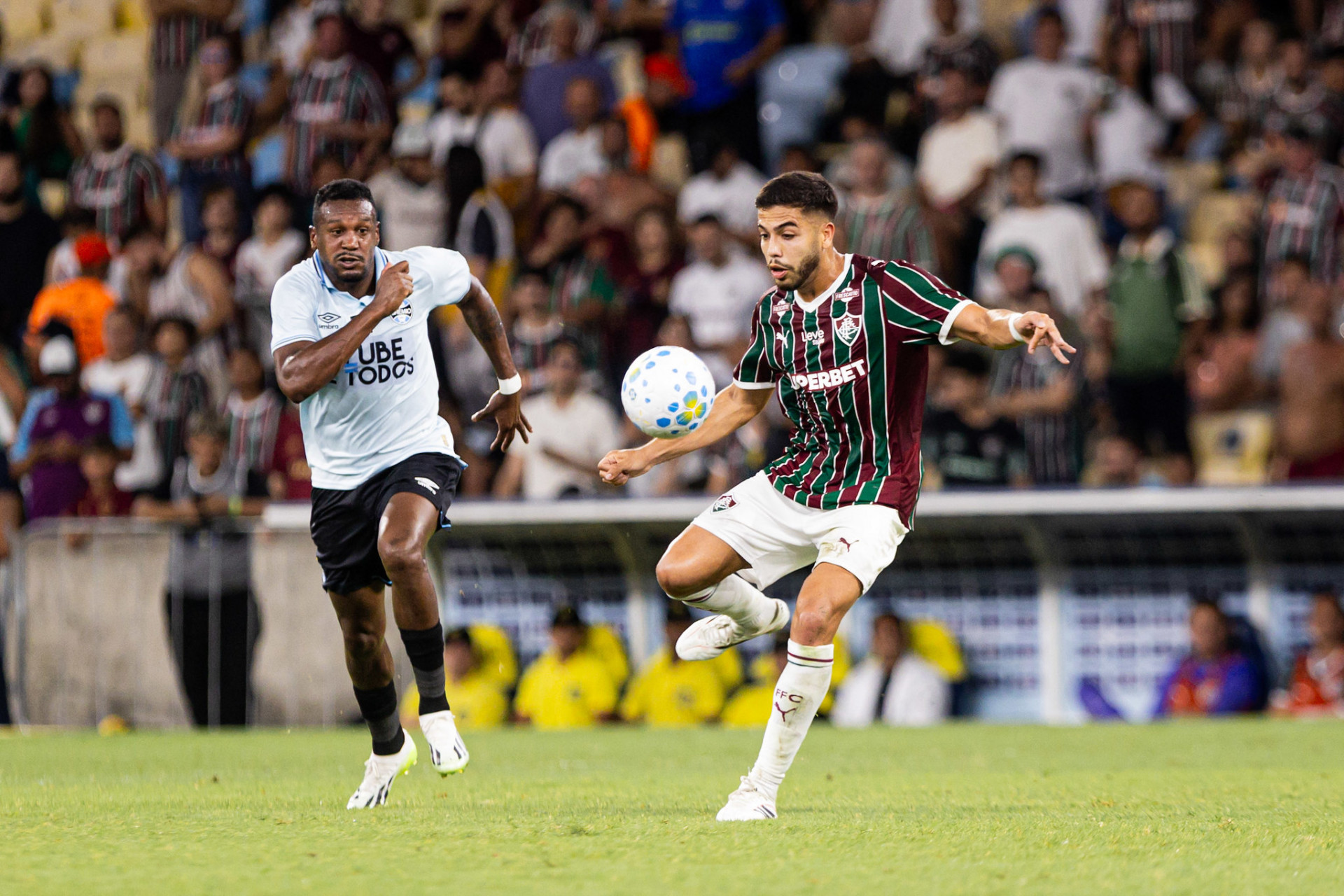 Nonato em ação contra o Grêmio, nesta quarta-feira (28), no Maracanã, pela 1ª rodada do Brasileirão - Marina Garcia/Fluminense FC