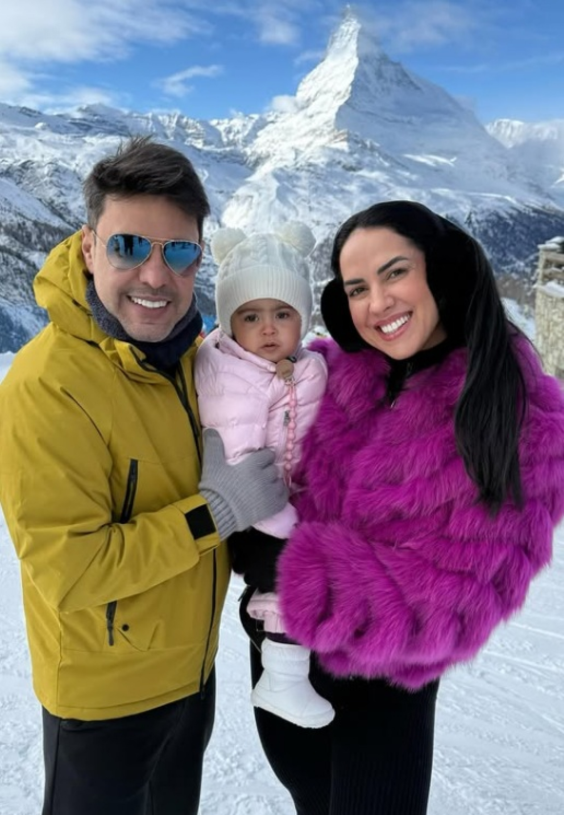 Graciele Lacerda, Clara e Zezé Di Camargo - Reprodução / Instagram