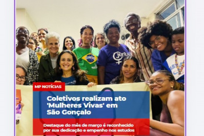 Coletivos realizam ato Mulheres Vivas em São Gonçalo