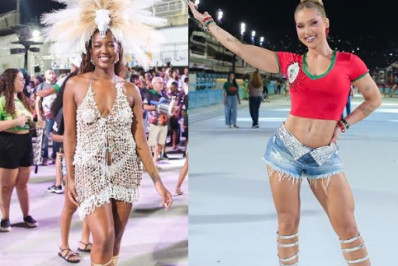 Rainhas! Iza e Virginia Fonseca ensaiam na Marquês de Sapucaí 