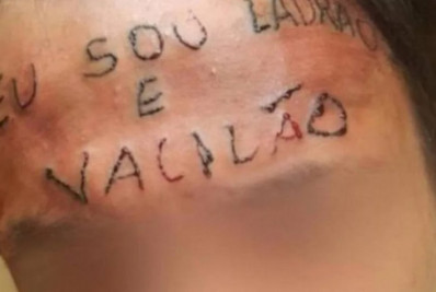 'Ladrão e vacilão': Jovem que teve testa tatuada em 2017 é preso por furto em UBS