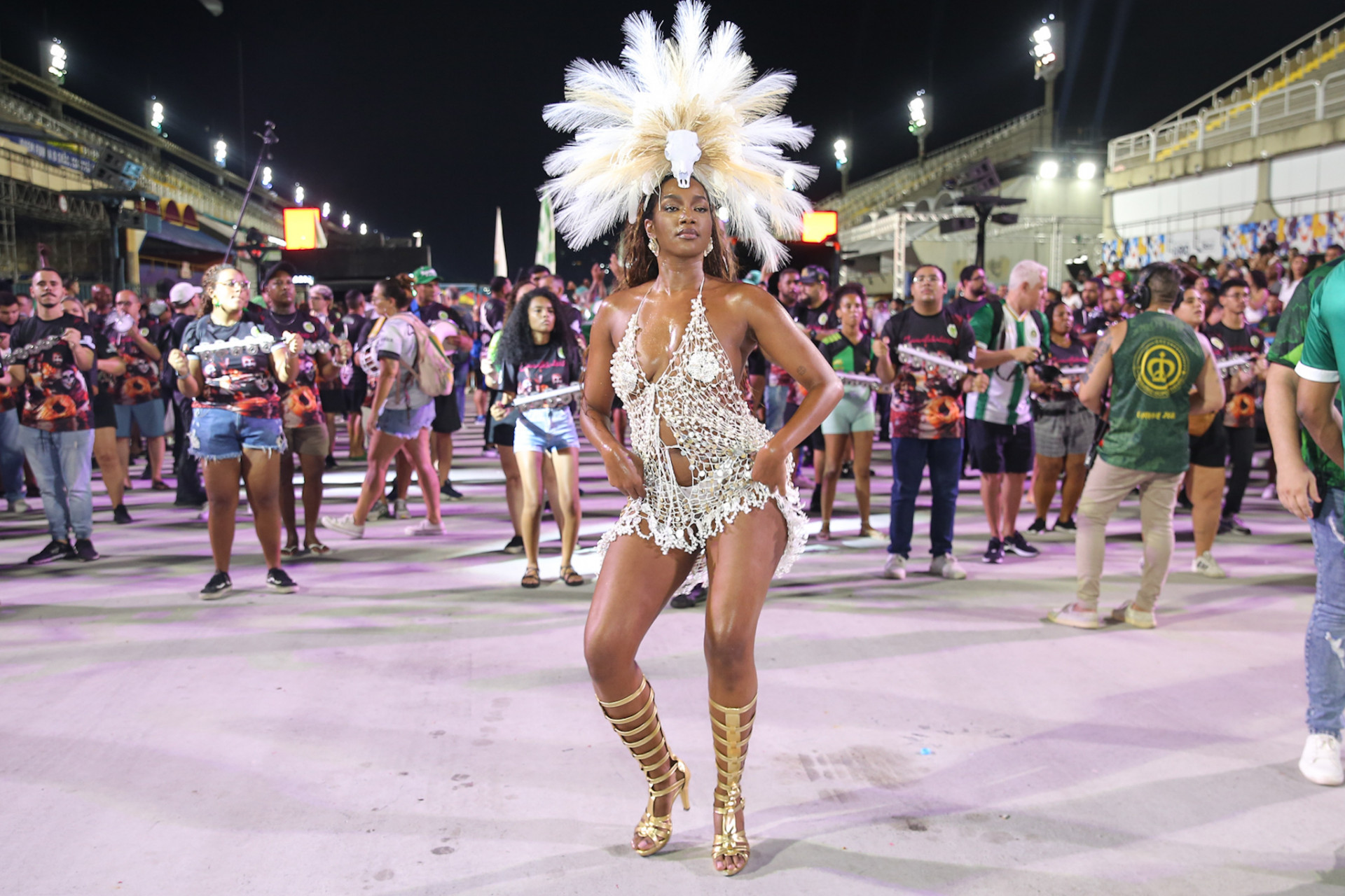 Iza participa do ensaio da Imperatriz Leopoldinense na Sapucaí - Victor Chapetta / BrazilNews