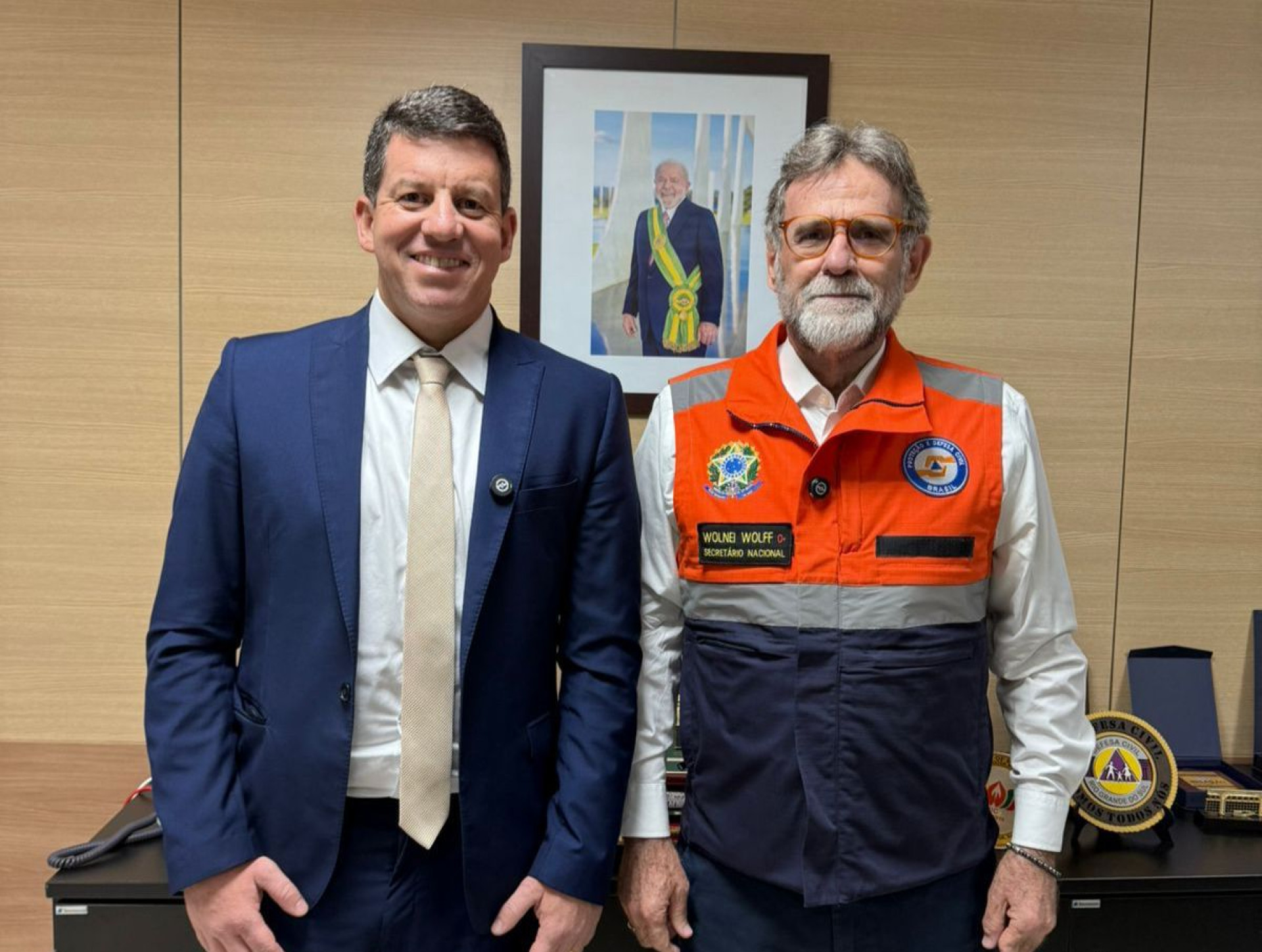 Hingo Hammes se reúne com secretário nacional de Defesa Civil para tratar de intervenções no Ingá, na Posse