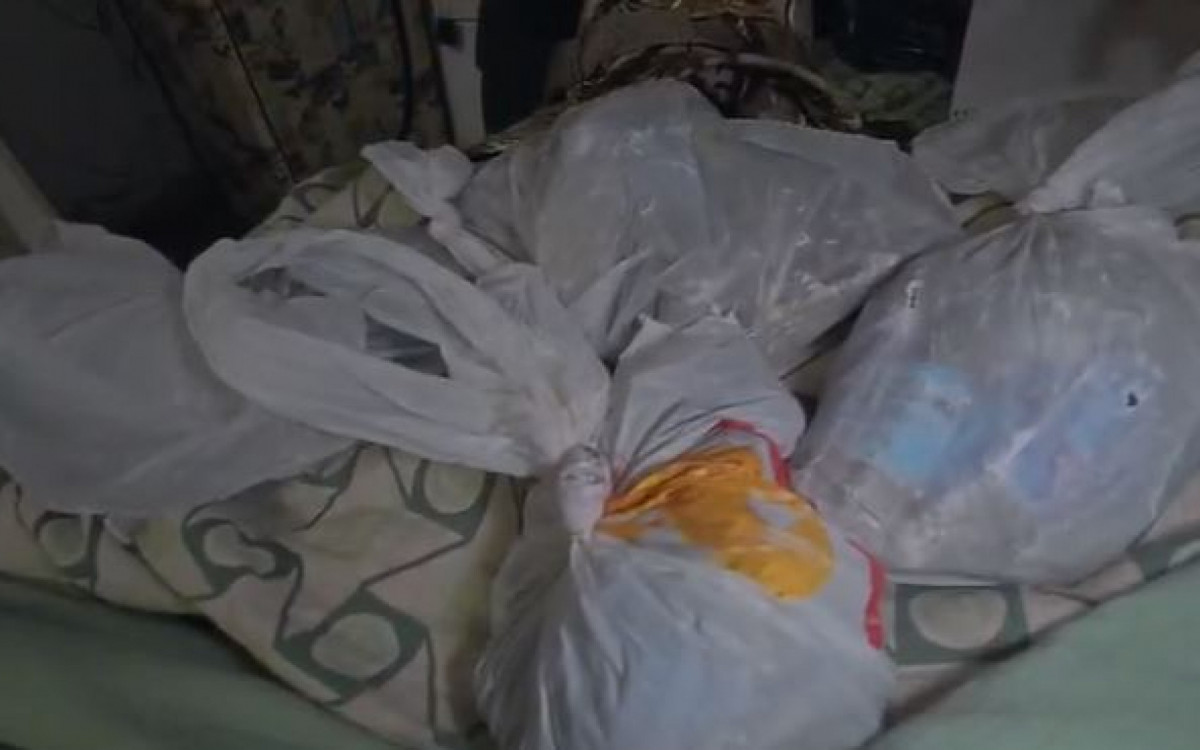 Drogas foram encontradas em sacolas de mercado