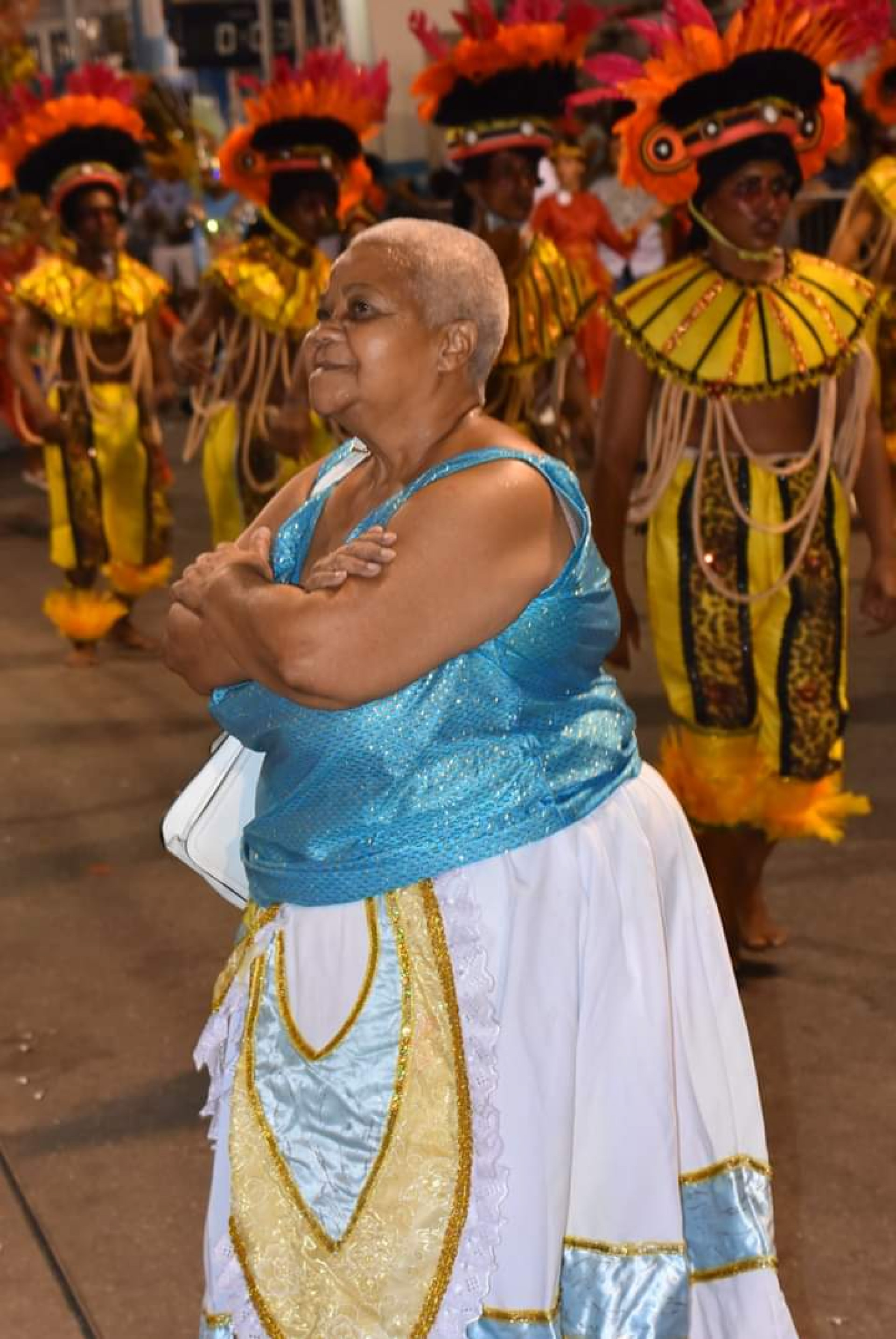 Presidente da GRES Del&iacute;rio da Zona Oeste, Naldineia Albertina Barcellos, de 81 anos - Divulga&ccedil;&atilde;o/Claudio Mello Cholodovkis