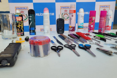 PM prende homem e apreende mais de 40 objetos perfurocortantes no Bloco da Gold