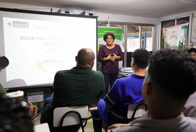 Educação Ambiental de Mesquita realiza visita técnica à Viação Nossa Senhora da Penha 