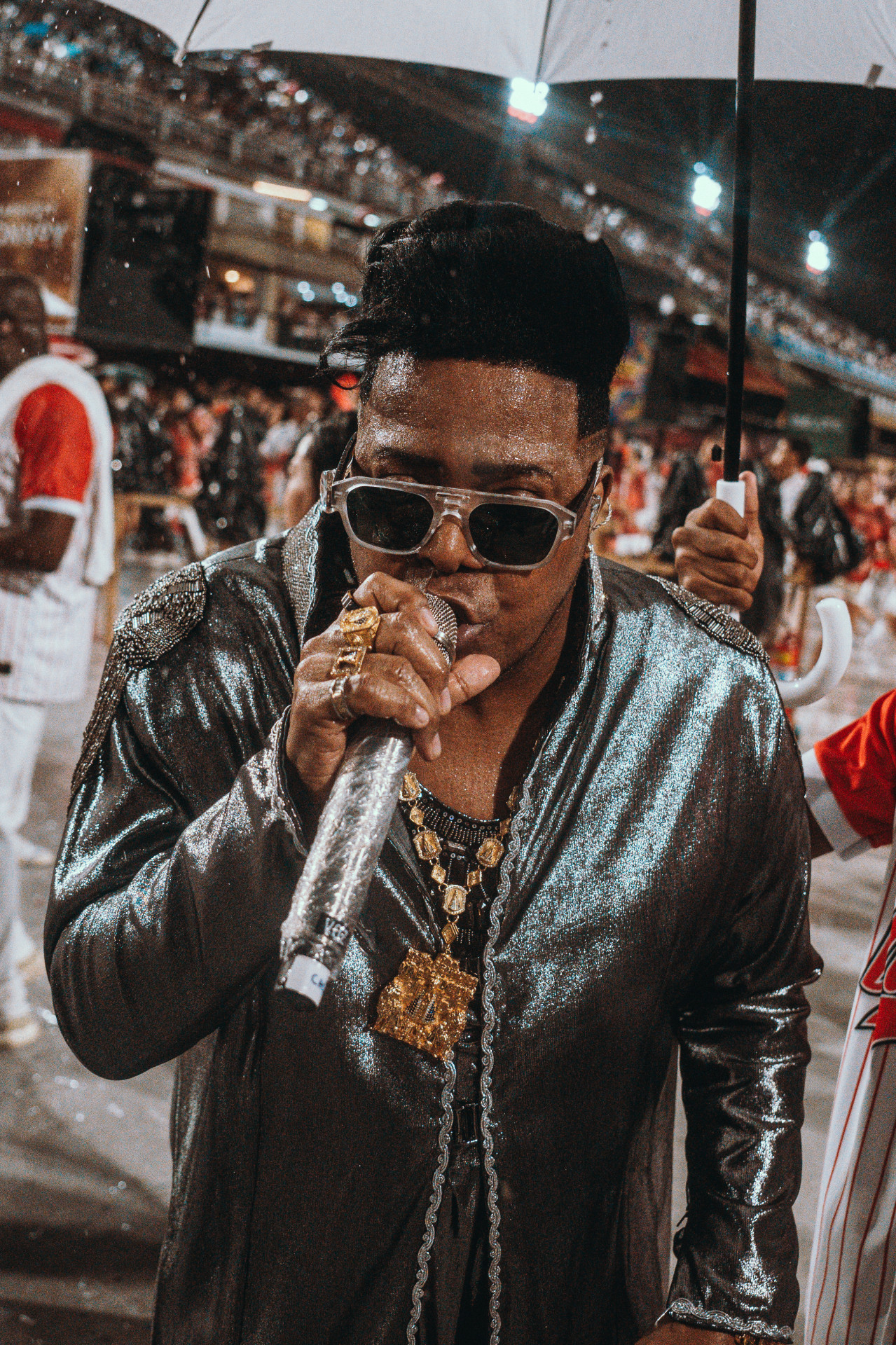 Intérprete Wander Pires convocou a comunidade de Niterói para vibrar com ensaio da Viradouro - Eduardo Hollanda/ Rio Carnaval