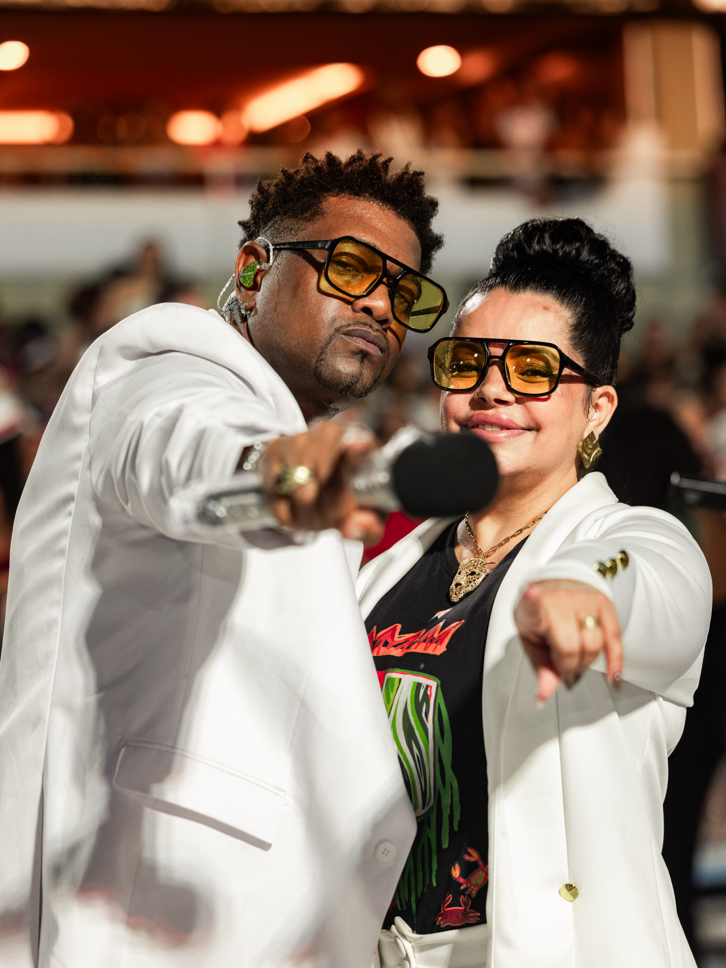 Intérprete Evandro Malandro levantou o público com o samba enredo da Grande Rio - Vítor Melo/ Rio Carnaval