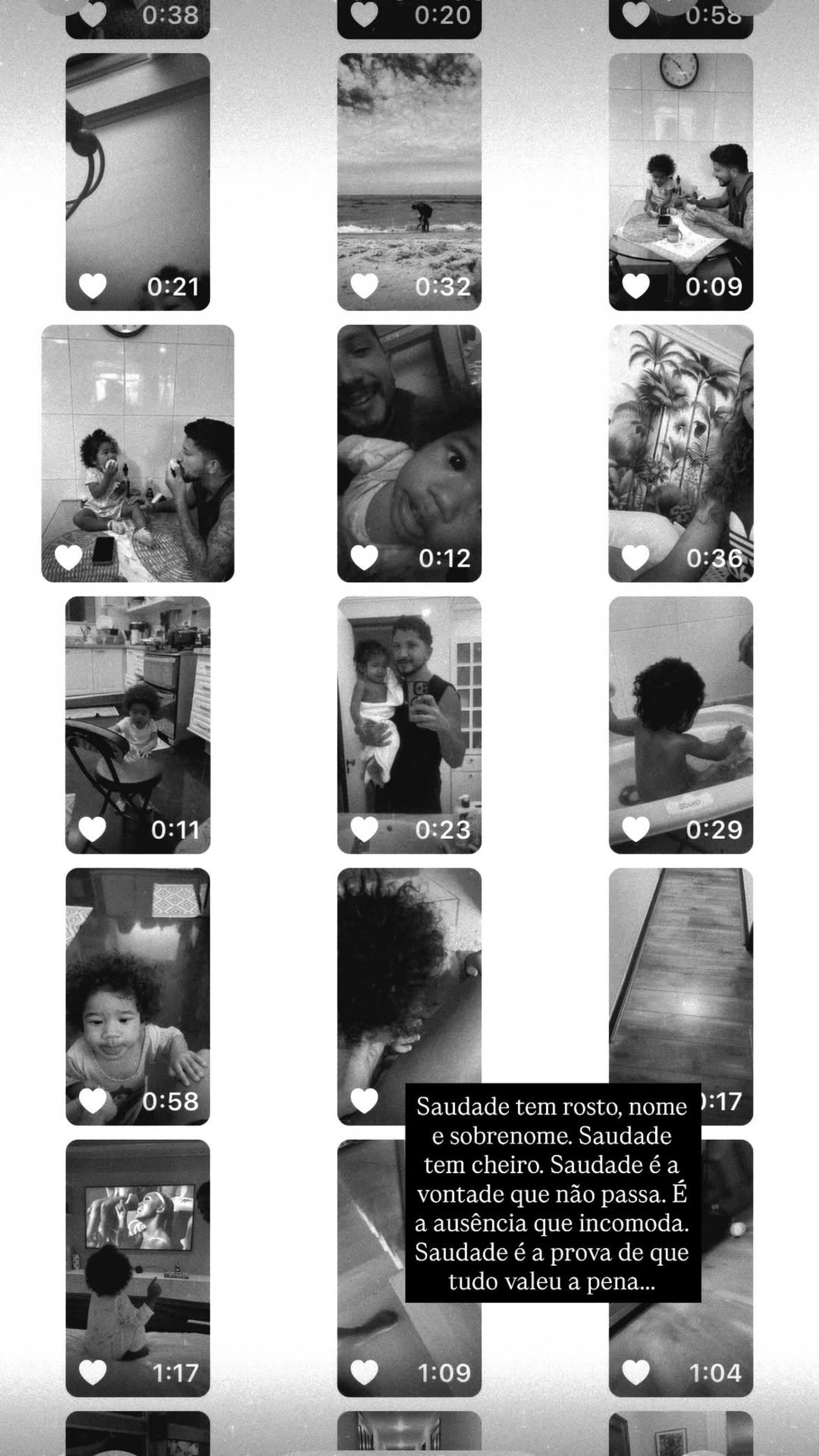 Ex de Iza, Yuri Lima faz desabafo sobre saudade da filha Nala - Reprodução / Instagram