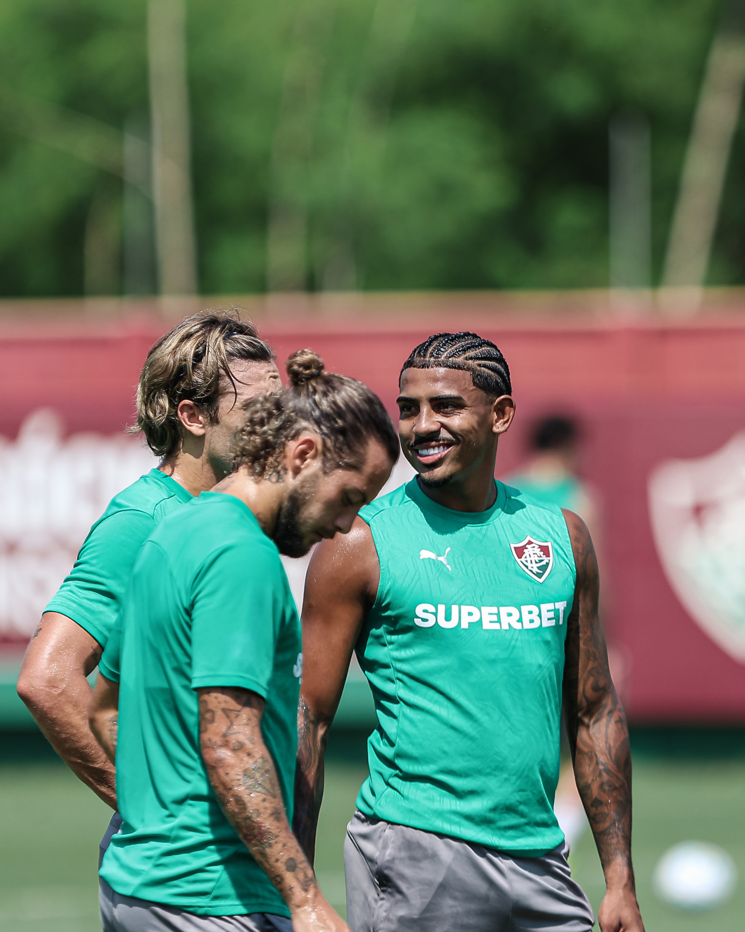 Time do Fluminense treina no CT