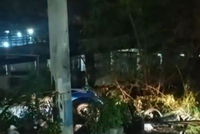 Perseguição termina com viatura dentro de rio, em Tomás Coelho