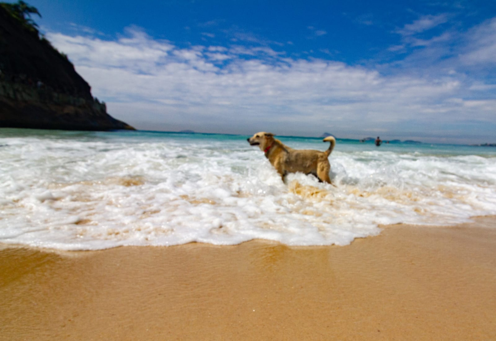 Sol apareceu entre nuvens e levou cariocas à praia na manhã desta quinta-feira (5) - Érica Martin/Agência O DIA