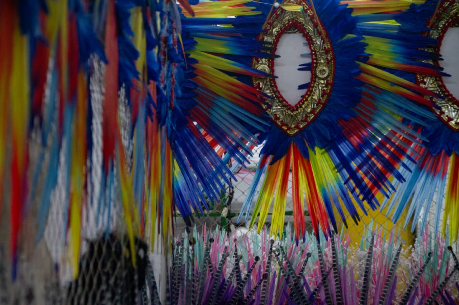 Detalhe de alegorias da Imperatriz Leopoldinense para o Carnaval 2026 - &Eacute;rica Martin / Ag&ecirc;ncia O Dia