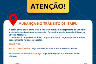 Nittrans realiza alteração viária em Itaipu