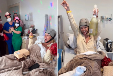 Val Marchiori celebra última sessão de quimioterapia