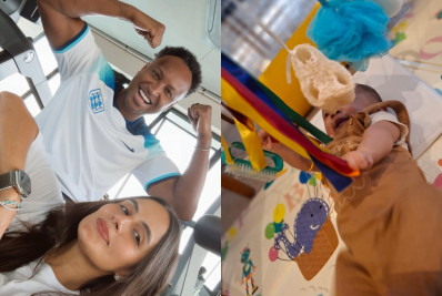 Carol Peixinho abre álbum em família com Thiaguinho e Bento