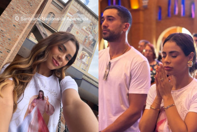 Um ano após perda da filha, Lexa e Ricardo Vianna homenageiam Sofia em missa em Aparecida