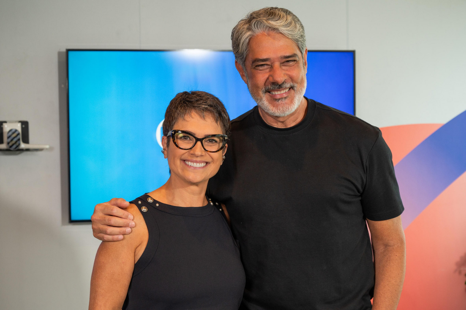 Sandra Annenberg e Wiliam Bonner  - Bob Paulino / TV Globo