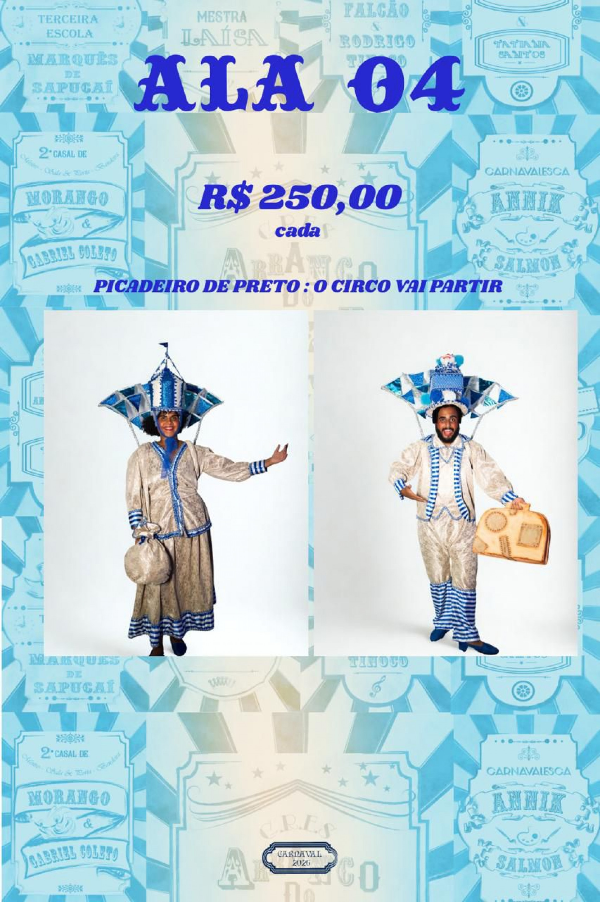 Figurino "Picadeiro de Preto: O circo vai partir", dispon&iacute;vel por R$ 250