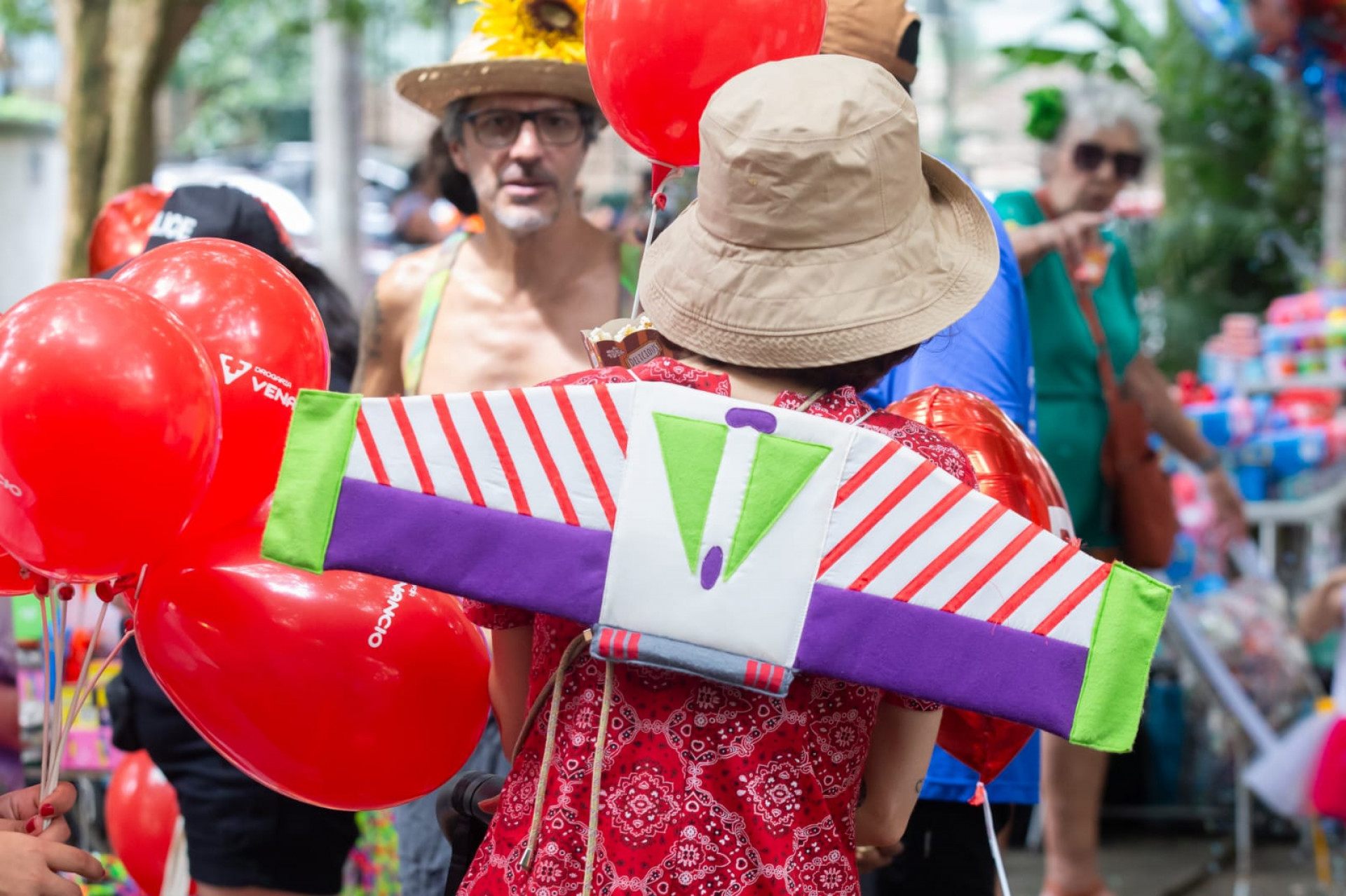Bloco infantil no Jardim Botânico aconteceu na manhã deste sábado (7) - Érica Martin / Agência O Dia