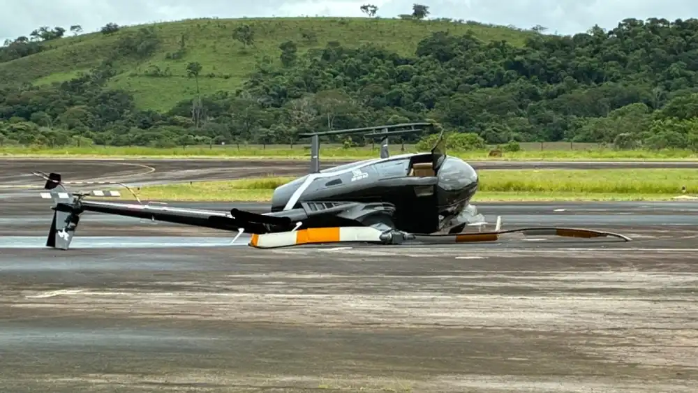 Homem invade aeroporto, tenta decolar helicóptero e derruba aeronave em MG