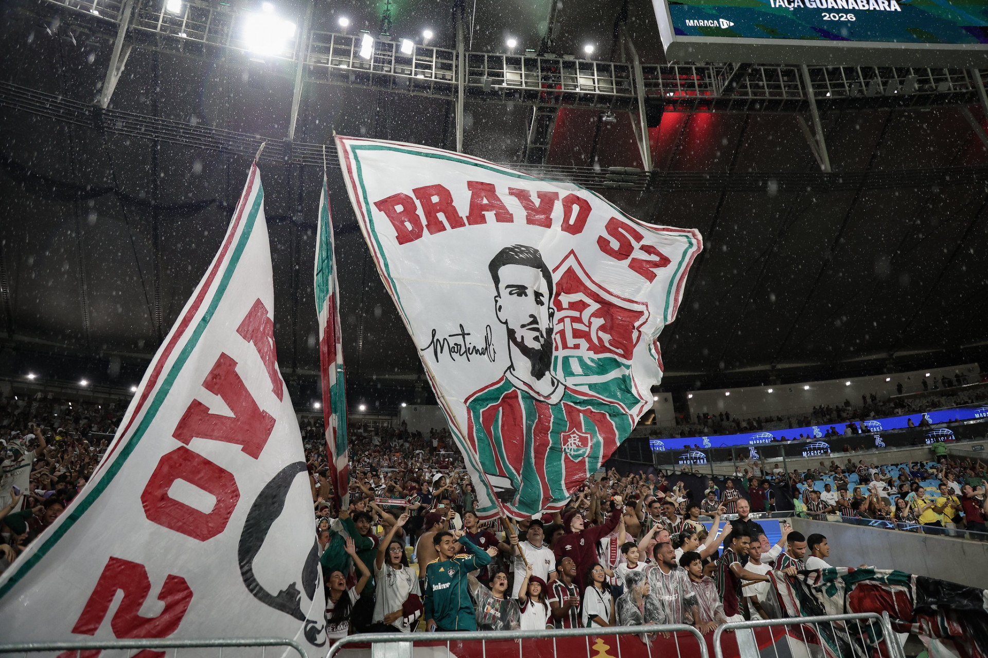 Bandeirão da torcida em homenagem a Martinelli - Marcelo Gonçalves / Fluminense