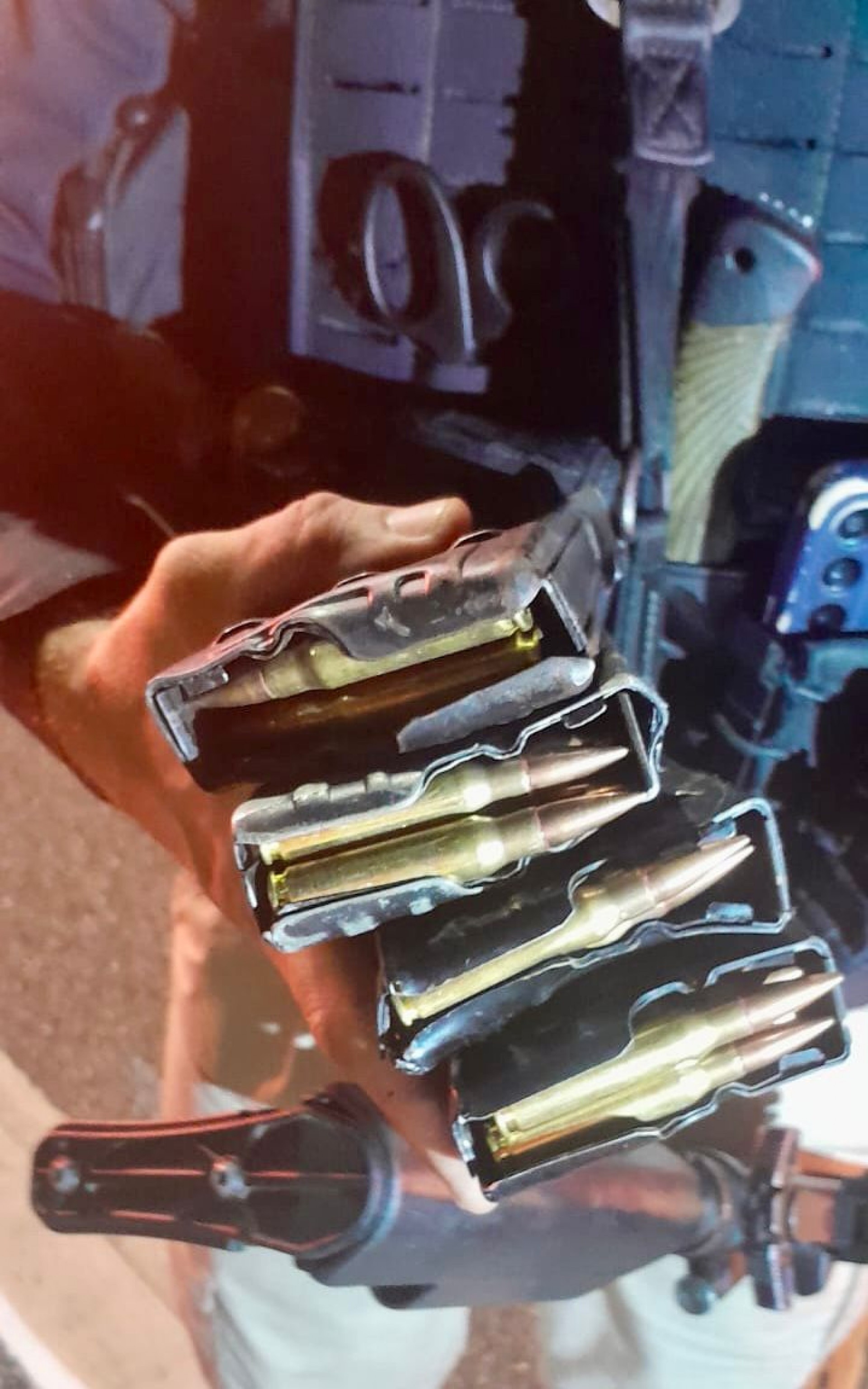 PRF apreendeu fuzil, munição, colete e uma granada na ação - Divulgação / PRF