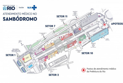 Sapucaí terá seis postos médicos durante os desfiles do Carnaval