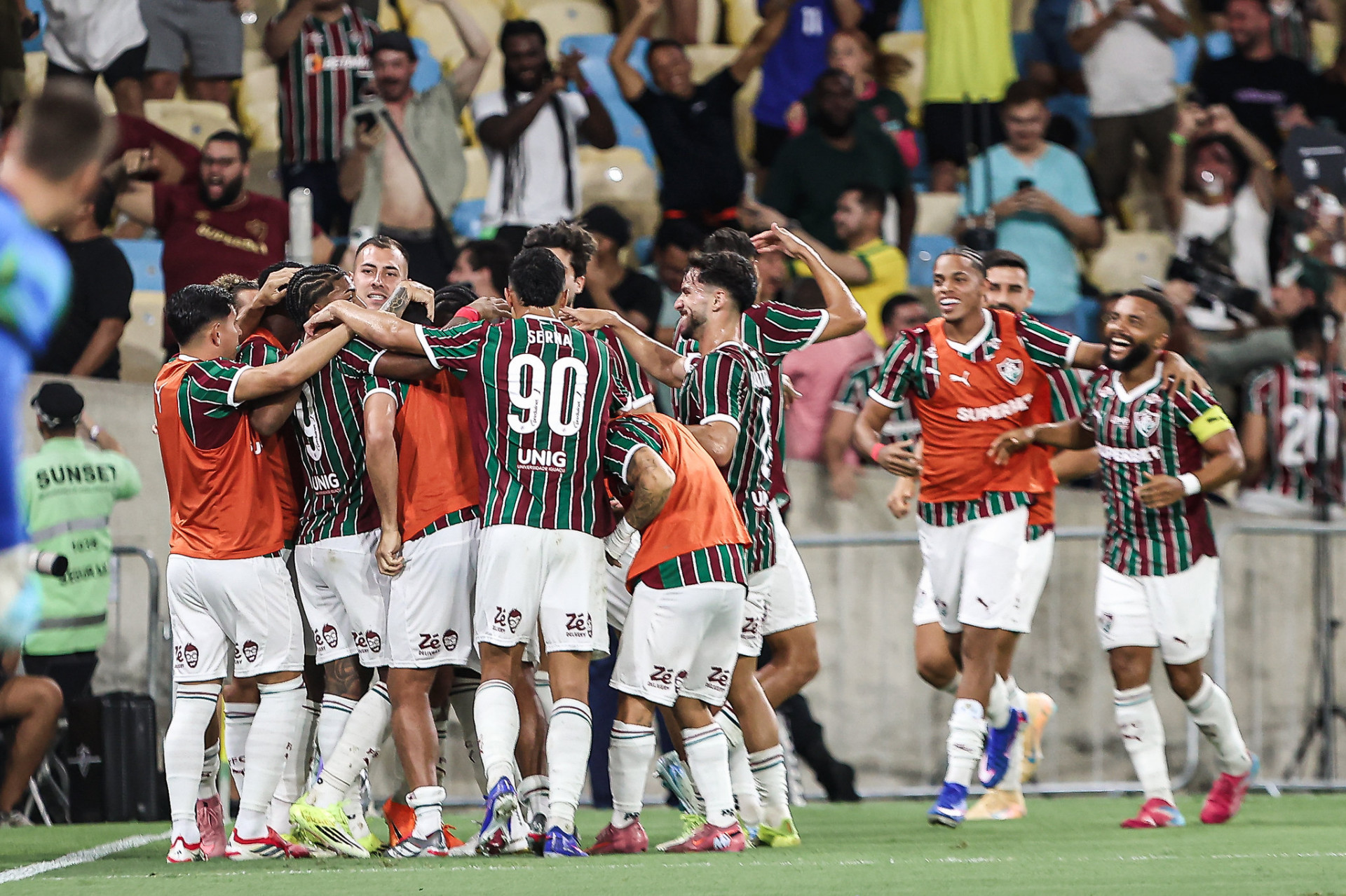 Comemoração dos jogadores do Fluminense - Lucas Merçon/Fluminense FC