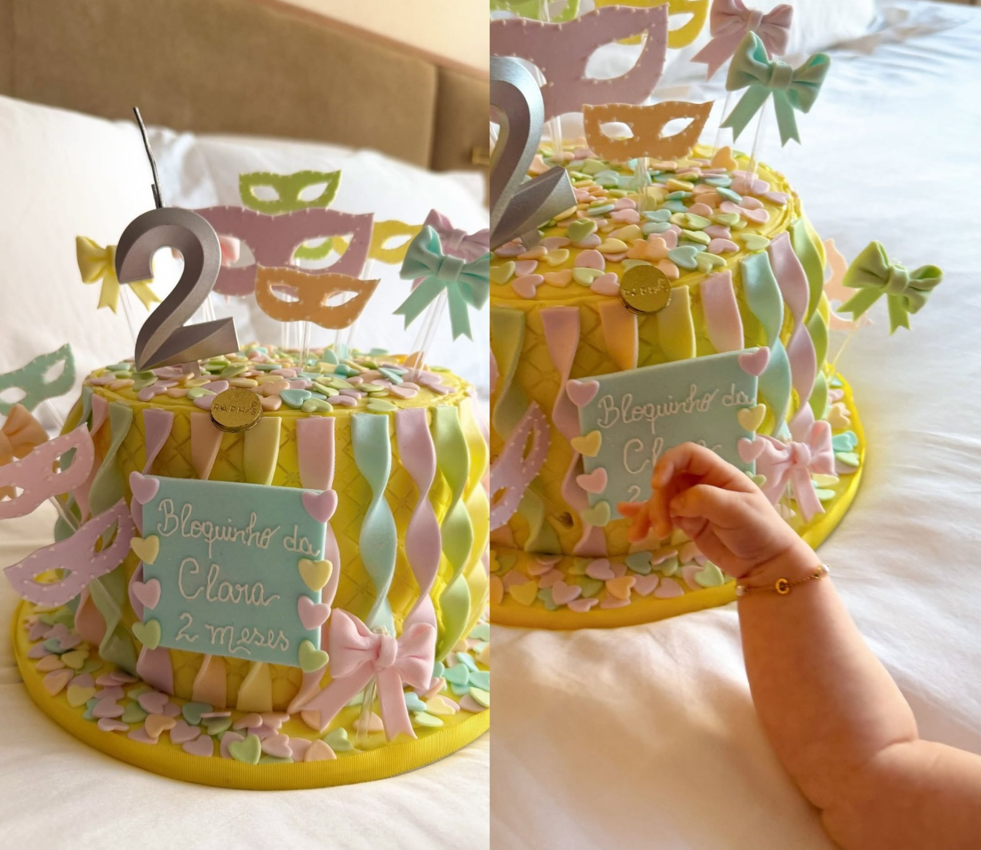 Clara, filha de Camila Queiroz, completou 2 meses - Reprodução/Instagram 